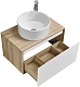 Акватон Тумба с раковиной Либерти 70 Mila 40 белая/дуб эльвезия – картинка-14