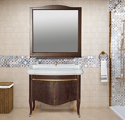 Misty Мебель для ванной Агата 100 орех – фотография-13