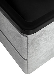 BelBagno Тумба с раковиной Albano 120 подвесная Cemento Verona Grigio с раковиной BB1200/455-LV-ART-ALR-NERO – фотография-7