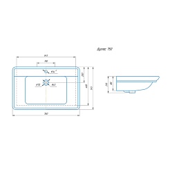 СанТа Мебель для ванной Нептун 75 – фотография-3