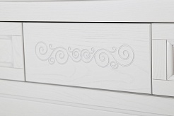 ASB-Woodline Тумба под раковину Модерн 105 белый (Патина серебро) – фотография-3