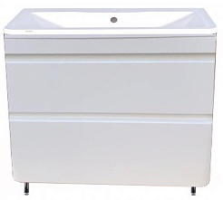 Style Line Тумба для умывальника напольная Атлантика 100, Люкс,антискрейч, PLUS – фотография-1