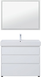 Aquanet Мебель для ванной Nova Lite 100 белая глянцевая – фотография-1