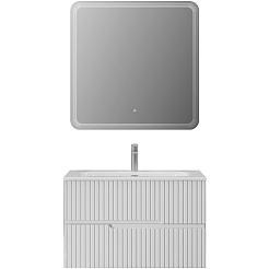 Cezares Тумба с раковиной Duet-N 80 подвесная bianco opaco CZR-8073-80 – фотография-9