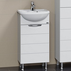 СанТа Мебель для ванной Родос 45 N белая – фотография-8