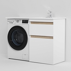 Am.Pm Мебельная раковина над стиральной машиной X-Joy 120 R белая – фотография-4