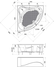 Poseidon Акриловая ванна Femida 150x150 – фотография-3