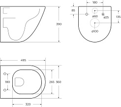 BelBagno Унитаз подвесной Amanda-Tor BB051CH-TOR-FC/SC со смывом TORNADO – фотография-3