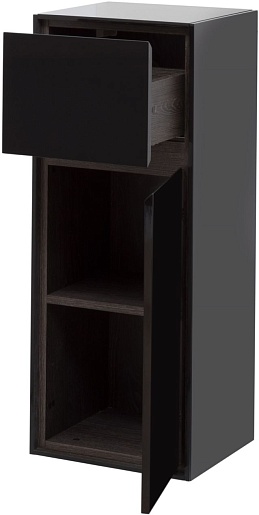 Aquanet Шкаф пенал Милан 35 R малый подвесной черный – фотография-6