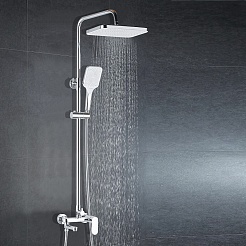 Azario Душевая стойка Arizona Square AZ-20S хром – фотография-3