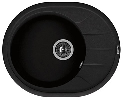 Florentina Мойка гранитная Родос 620 с крылом антрацит – фотография-1