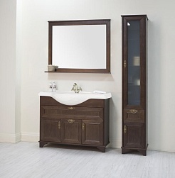 Акватон Пенал для ванной "Идель" R дуб шоколадный – фотография-3