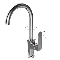 Tokito Смеситель для кухни SENDAL хром TOK-SEN-1013 – фотография-2