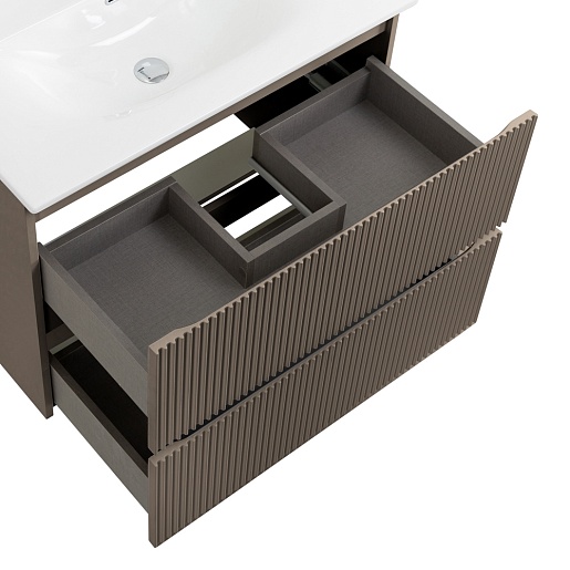 BelBagno Тумба под раковину Uno 90 подвесная Бежевый матовый – картинка-5