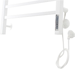 Domoterm Полотенцесушитель электрический Квадро DMT П8 500x800 БЕЛ EK R белый – фотография-3