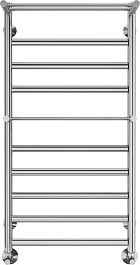 Terminus Полотенцесушитель водяной Хендрикс П10 500x1000 с полкой хром – фотография-1