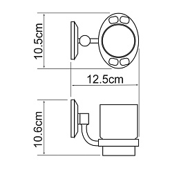 WasserKRAFT Подстаканник одинарный "Rhein K-6228" – фотография-3