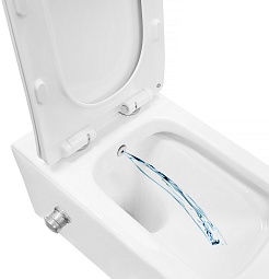 Azario Унитаз подвесной Nove AZ-9321B безободковый с функцией биде белый – фотография-2