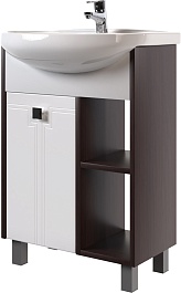 Mixline Мебель для ванной Боско 65 L белая/венге – фотография-3