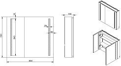 Esbano Зеркальный шкаф ES-2404 – фотография-4
