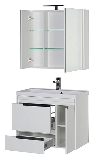 Aquanet Мебель для ванной "Тиволи 80" белая – картинка-7