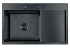 Hoffger Мойка для кухни 7850L Black левая чаша