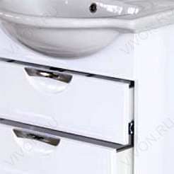 Misty Тумба с раковиной Жасмин 65 белая, эмаль – фотография-3