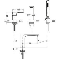 Jacob Delafon Смеситель для ванны Aleo+ E72330-CP – фотография-2