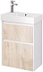 Dreja Тумба под раковину Slim 55 подвесная белая/дуб кантри – фотография-9