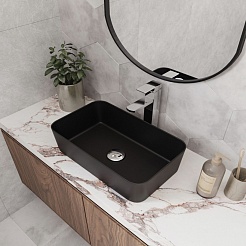 Teymi Раковина накладная в ванную Helmi Mini 48 чёрный матовый T50287 – фотография-8