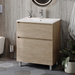 Teymi Тумба с раковиной Laina 70 дуб светлый – фотография-3