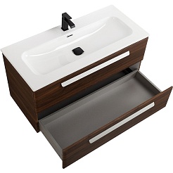 BelBagno Мебель для ванной Eco Cer-N 100 CZR-8073-100 орех шоколад софт ручки сатин – фотография-6