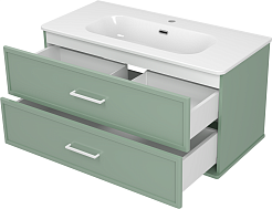 Brevita Мебель для ванной Verde 100 подвесная зеленая – фотография-8