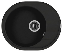 Florentina Мойка гранитная Родос 580 с крылом антрацит – фотография-1