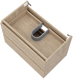 Teymi Тумба с раковиной Laina 75 подвесная дуб светлый – фотография-8