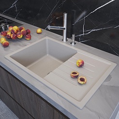 Mixline Мойка кухонная ML-GM19 белая – фотография-4