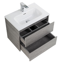 BelBagno Тумба с раковиной Kraft 39 70 подвесная Cemento Grigio – фотография-5