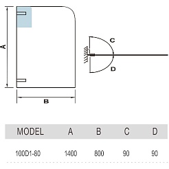 WeltWasser Шторка на ванну WW100 100D1-80 – фотография-3