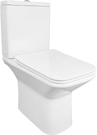 Azario Унитаз-компакт Formal AZ-1353B безободковый с бачком с сиденьем микролифт белый – фотография-1