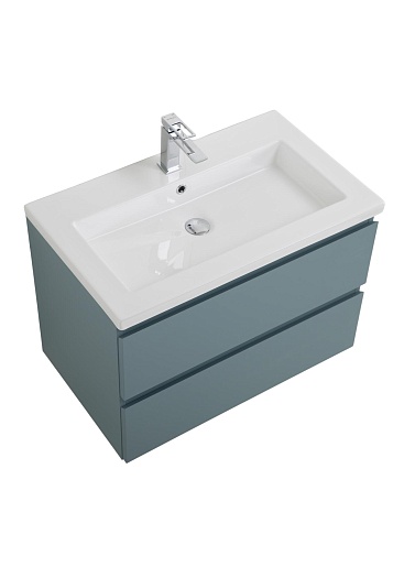 BelBagno Тумба с раковиной Kraft 75 подвесная Голубой матовый – картинка-5