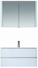 Am.Pm Тумба с раковиной Sensation 100 светло-голубой, глянцевая – фотография-6