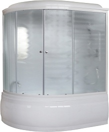 Royal Bath Душевая кабина ALP RB 140ALP-C-R 140x95 R с г/м стекло матовое профиль белый – фотография-1