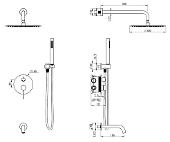 Oliveeka Душевой комплект Y OL-88939017-BGM матовый оружейный металл – фотография-2