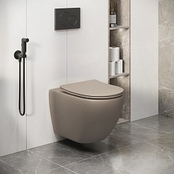 Grossman Унитаз подвесной Color GR-4411BRLMS светло-коричневый матовый – фотография-7