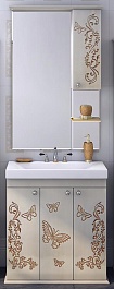 Misty Мебель для ванной Бабочка 75 R бежевая патина – фотография-1