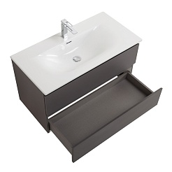 BelBagno Тумба под раковину Kraft 90 подвесная Темно-Серый матовый – фотография-7