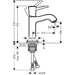 Hansgrohe Смеситель Metropol Classic 31301000 для раковины – фотография-2