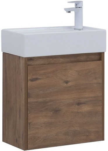 Aquanet Тумба под раковину Nova Lite 50 подвесная дуб рустикальный – фото-1