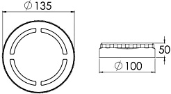 BERGES Wasserhaus Душевой трап Zentrum Norma 135 091467 хром глянец – фотография-3