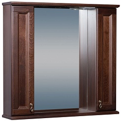 Bas Зеркало-шкаф для ванной Варна 85 орех – фотография-1